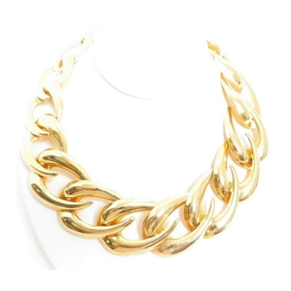 BOLD CHUNKY LARGE‎ GOLD PLATED CHAIN NECKLACE